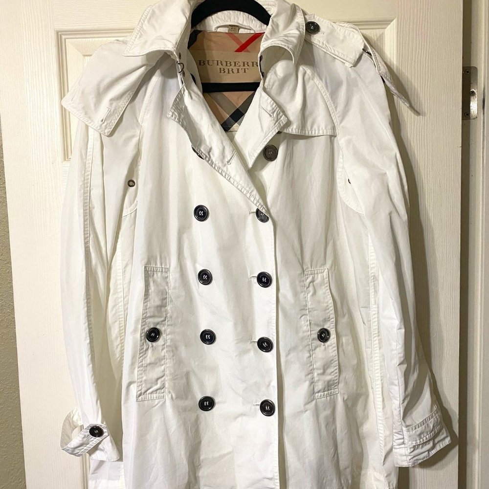 Burberry Brit White Rain Coat